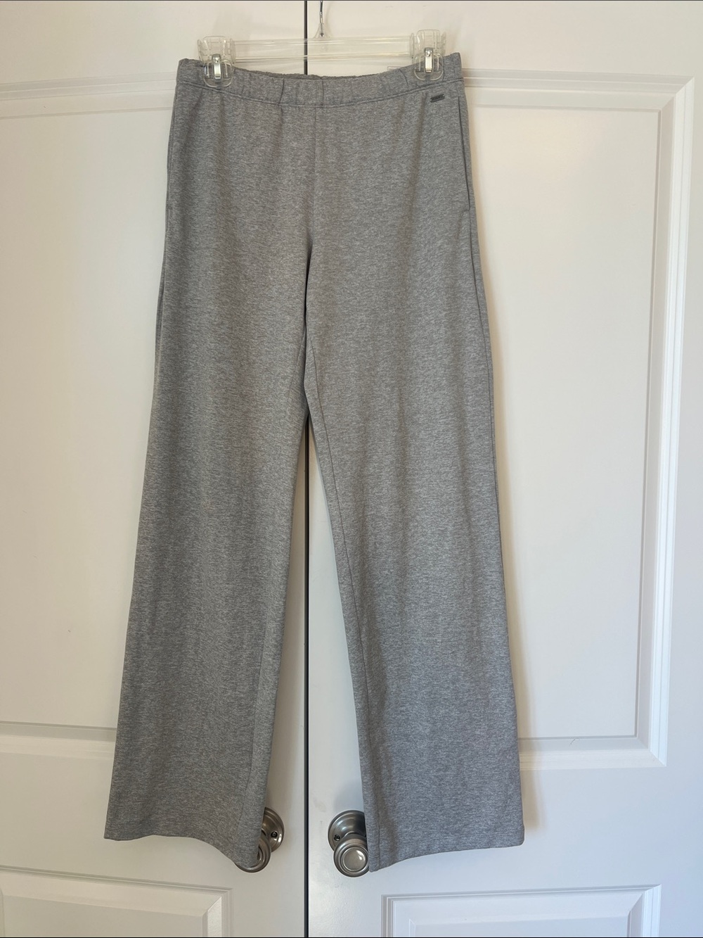 Vuori Womens Heather Gray Wide-Leg Sweatpants